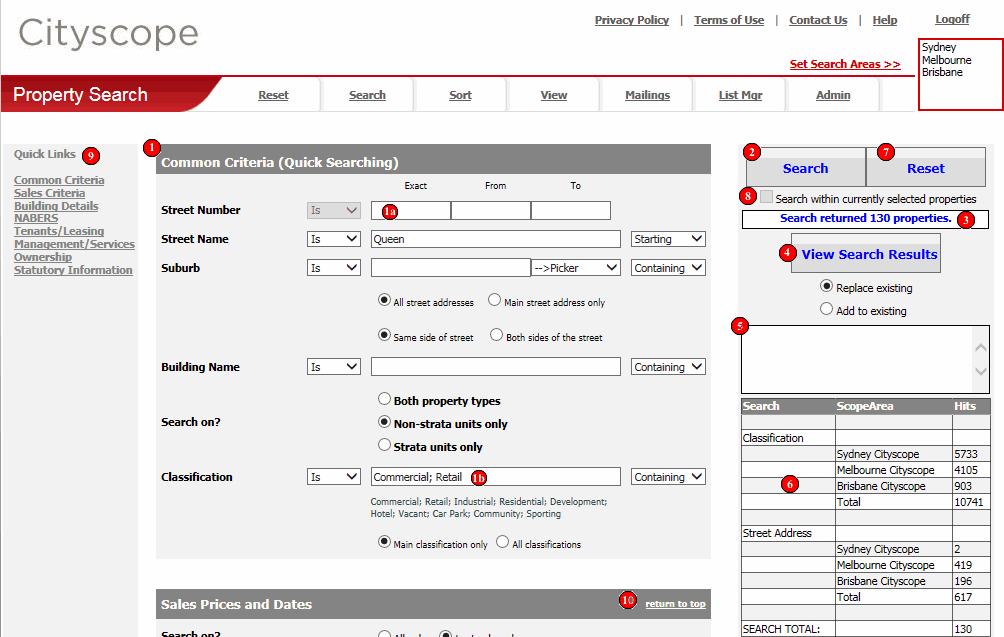 Data Search Window