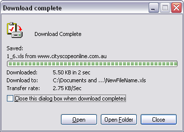 Download Complete Message